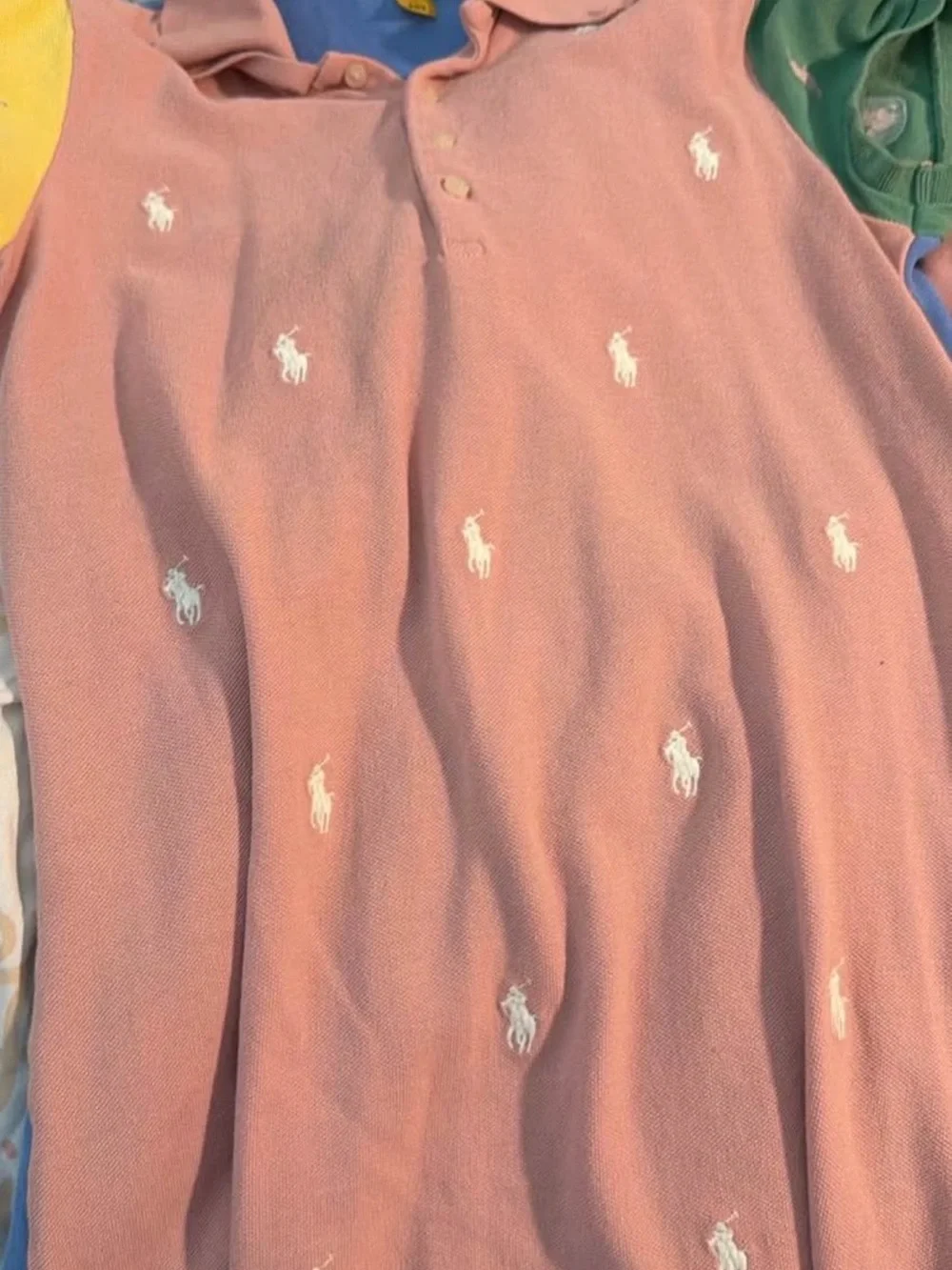 Ralph Lauren Pink Polo with White Pony Embroidery